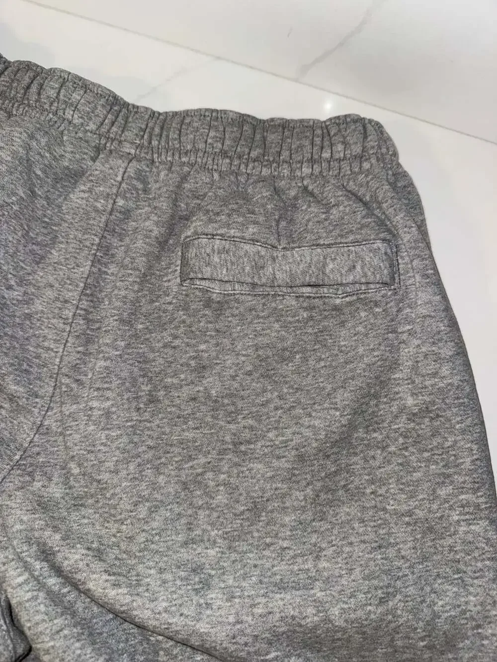 Nike Gray Fleece Athletic Shorts with White Swoosh Size Large